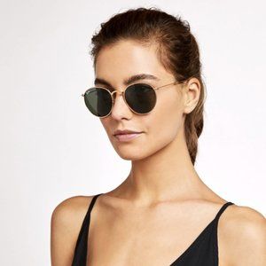 Rayban Round Metal Sunglasses Size 53